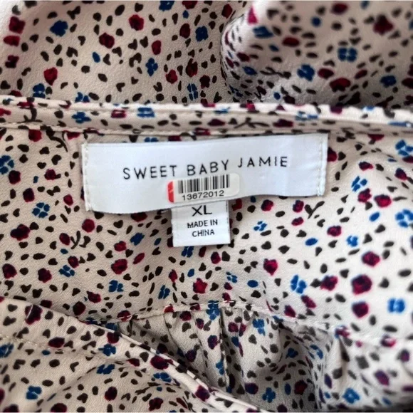 Sweet Baby Jamie Modest Peasant Ditsy Midi Dress - Picture 14 of 14